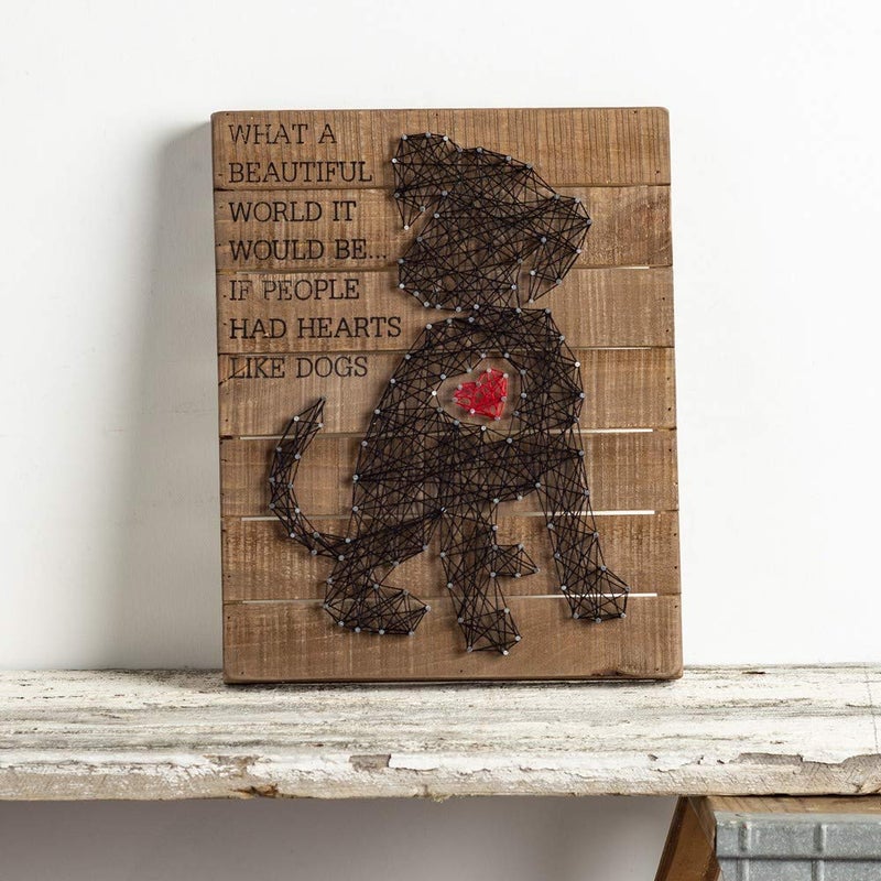 Primitives by Kathy 33159 String Art Box Sign, Puppy Heart - Image 2